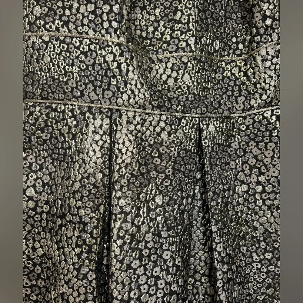 Guess Los Angeles Cocktail Mini Dress Black Gold Leopard Print Size 12 - Picture 2 of 10